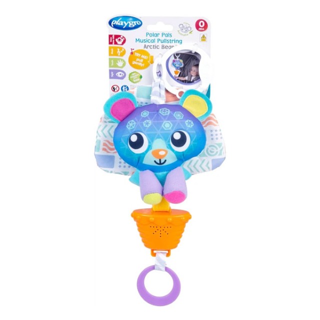 Playgro Polar Pals Musical Pullstring Arctic Bear 0m+