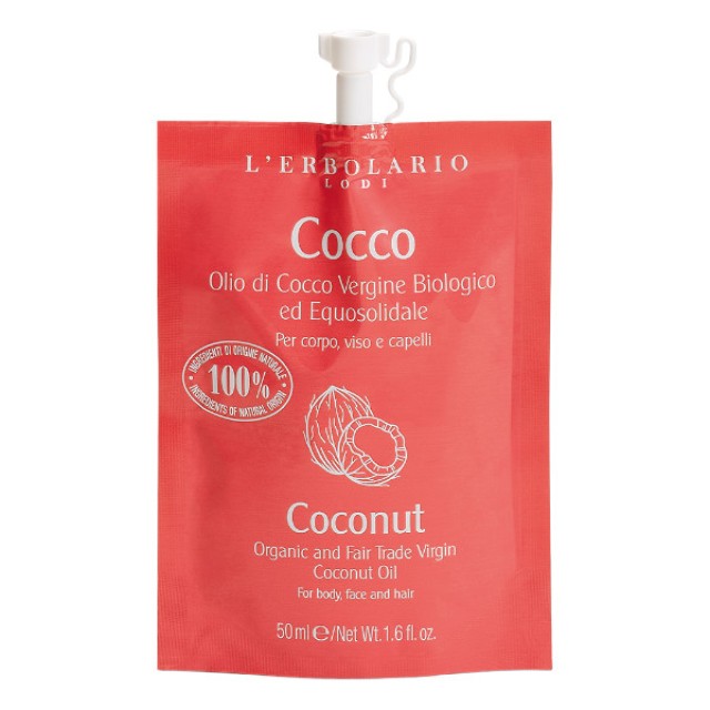 L'Erbolario Cocco Organic Coconut Oil for Body, Face and Hair 50ml