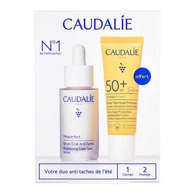 Caudalie Vinoperfect Brightening Dark Spot Serum 30ml & Vinosun Protect Very High Protection Lightweight Cream SPF50 40ml