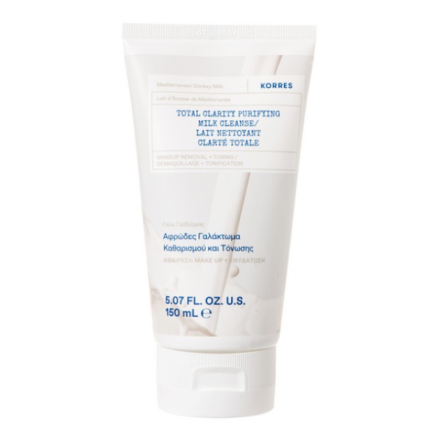 Korres Mediterranean Donkey Milk Total Clarity Purifying Milk Cleanse Makeup Removal 150ml