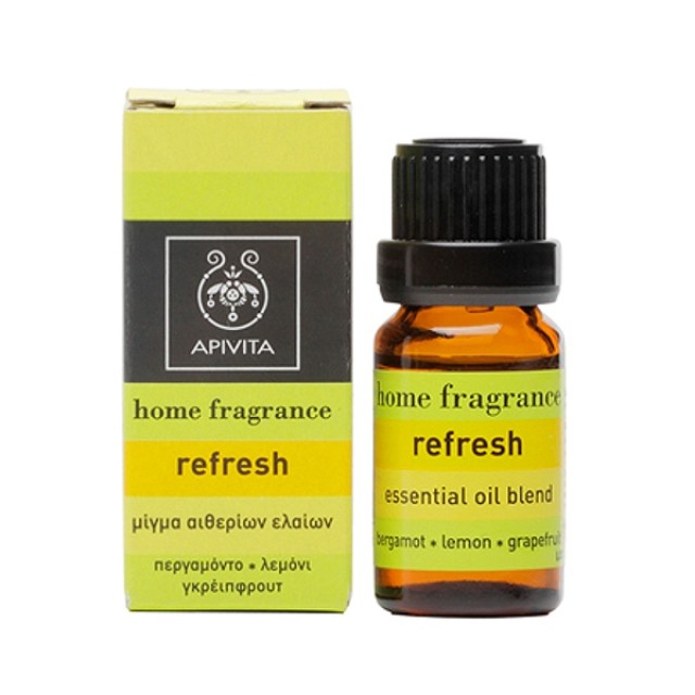 Apivita Essential Oil Home Fragrance Μίγμα Αιθέριων Ελαίων Refresh 10ml