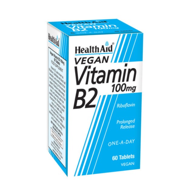 Health Aid Vitamin B2 (Riboflavin) 100mg 60 tablets