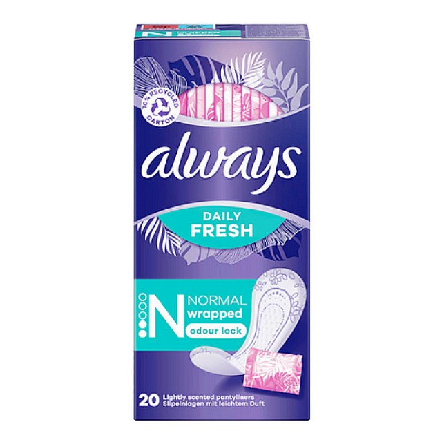 Always Daily Fresh Normal Wrapped 20 τεμάχια