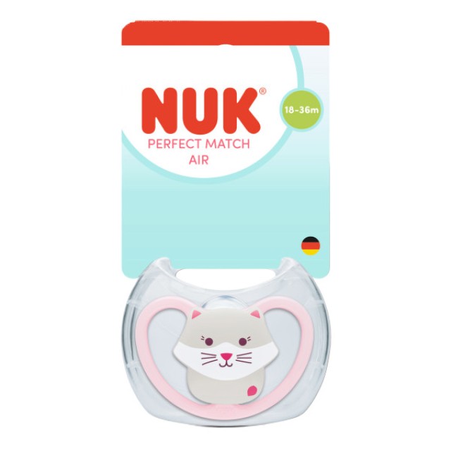 Nuk Perfect Match Air Silicone Soother 18-36m Cat 1 τεμάχιο