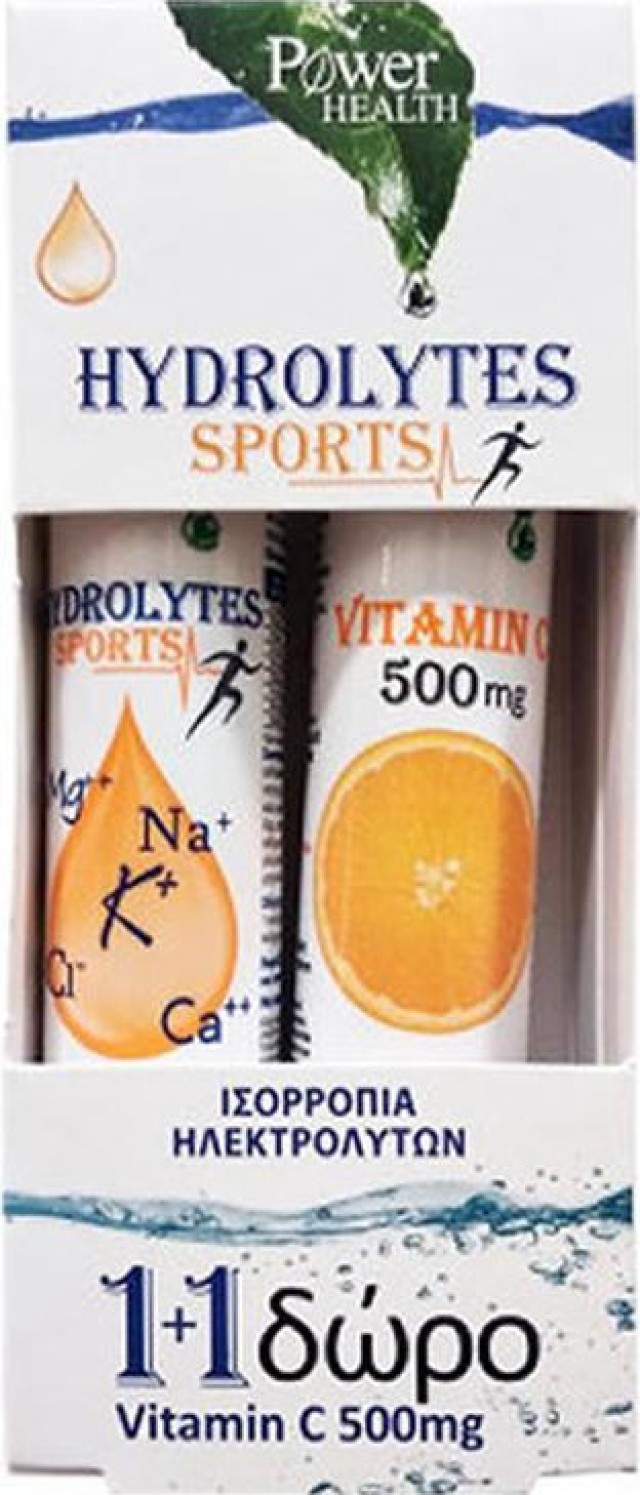Power Health Hydrolytes Sports με Γεύση Λεμόνι & Δώρο Vitamin C 500mg 20 τεμαχίων