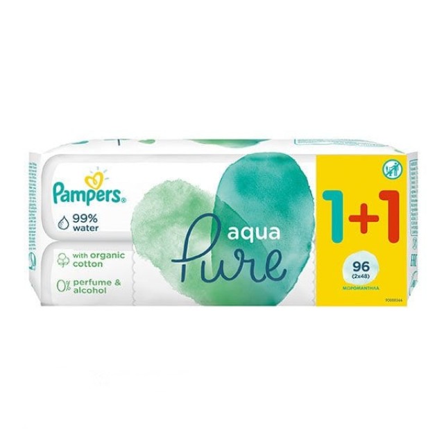 Pampers Wipes Aqua Pure 96 τεμάχια
