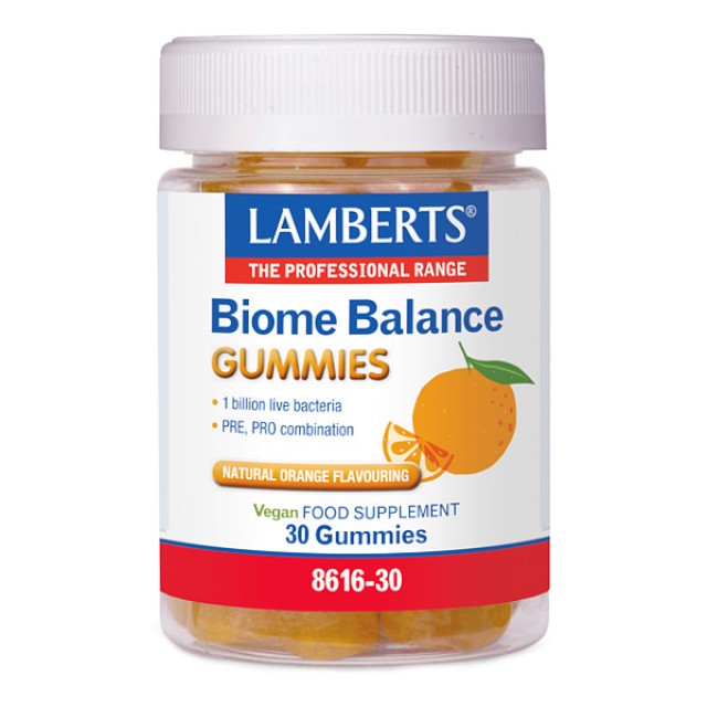 Lamberts Biome Balance Gummies γεύση Πορτοκάλι 30 ζελεδάκια