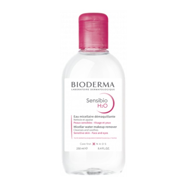 Bioderma Sensibio H2O Cleansing Water & Makeup Remover For Face Eyes & Lips 250ml