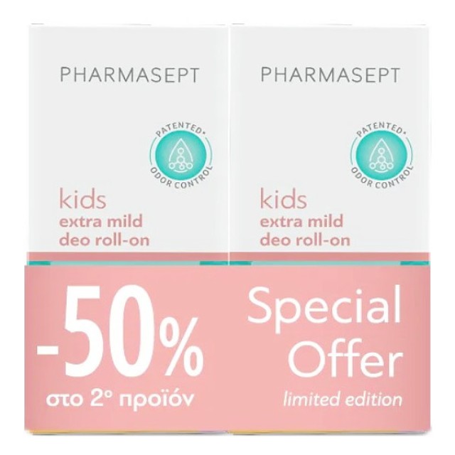 Pharmasept Kids Extra Mild Deo Roll-On 2x50ml