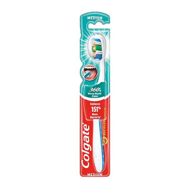 Colgate 360° Medium Οδοντόβουρτσα 1 τεμάχιο