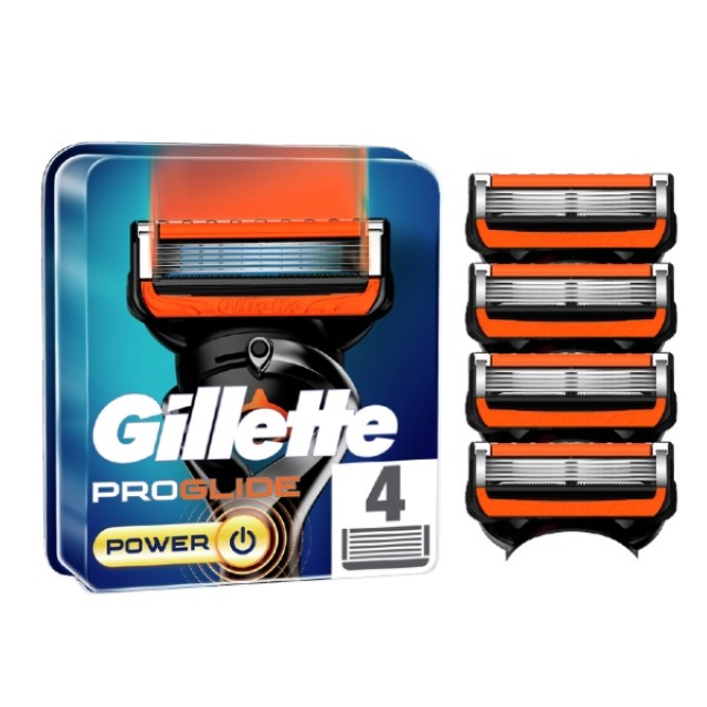 Gillette Fusion5 ProGlide Power Ανταλλακτικές Κεφαλές 4 τεμάχια