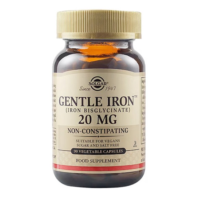 Solgar Gentle Iron 20mg 90 φυτοκάψουλες