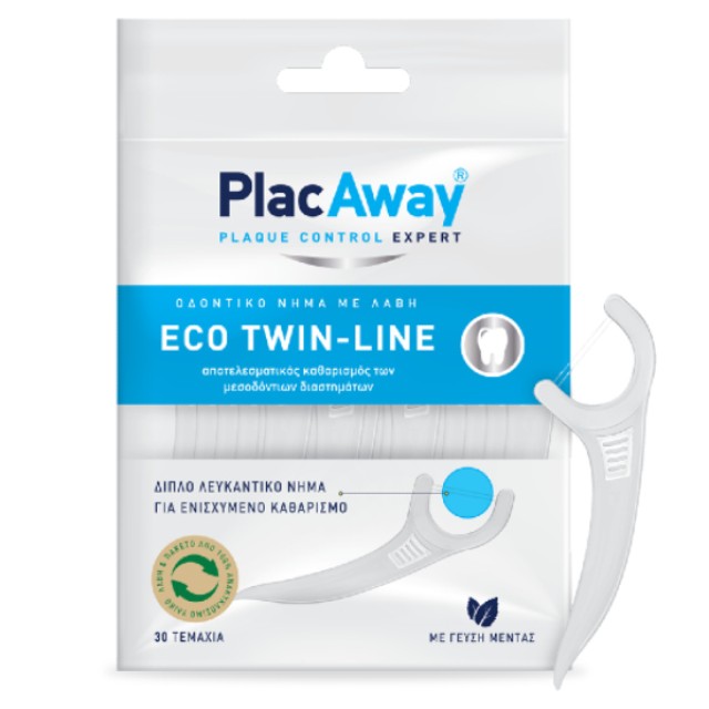PlacAway Eco Twin-Line Flosser 30 τεμάχια