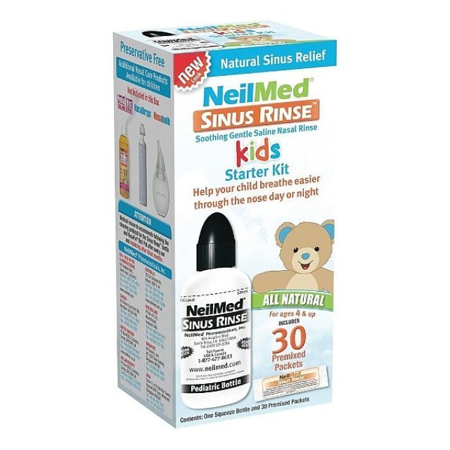 Neilmed Sinus Rinse Kids Kit 120ml bottle and 30 sachets