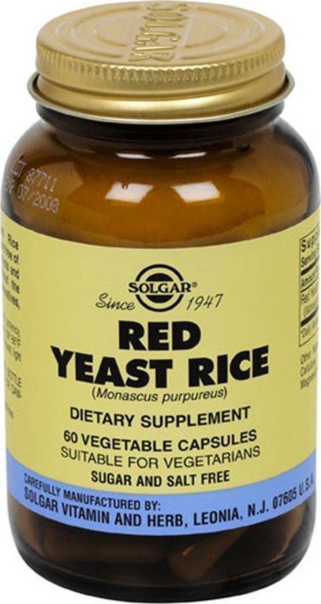 Solgar Red Yeast Rice 600mg 60 φυτικές κάψουλες