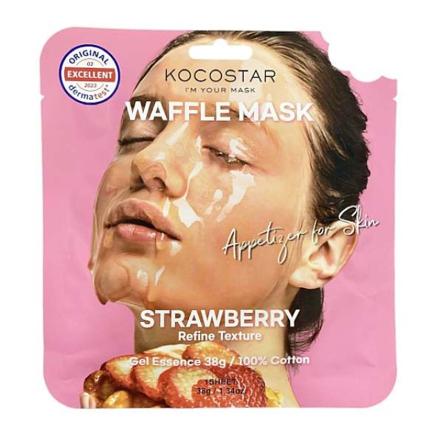 Kocostar Waffle Face Mask Strawberry 1 τεμάχιο
