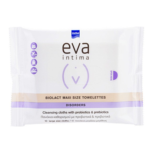 Intermed Eva Intima Biolact Maxi Size Towelettes 10 τεμάχια
