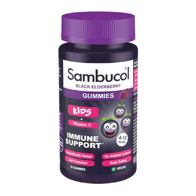 Sambucol Black Elderberry For Kids & Vitamin C 30 gels