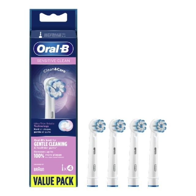 Oral-B Sensitive Clean Ανταλλακτικές Κεφαλές 4 τεμάχια