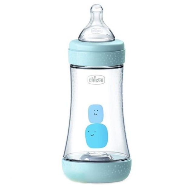 Chicco Perfect 5 Πλαστικό Μπιμπερό Σιέλ 2m+ 240ml