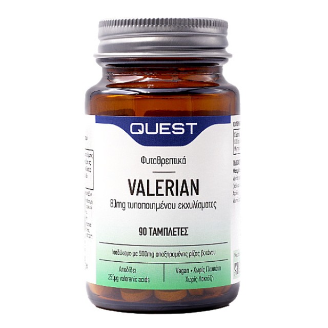 Quest Valerian 83mg 90 ταμπλέτες