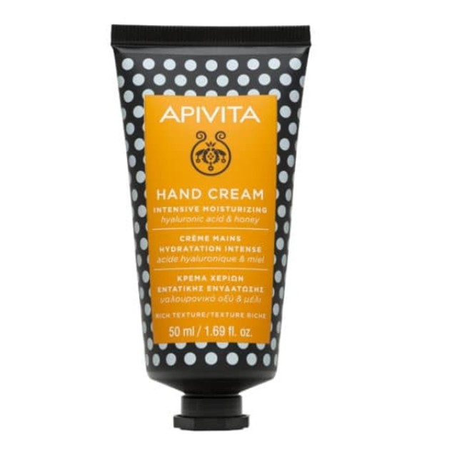 Apivita Hand Cream Κρέμα Χεριών Εντατικής Ενυδάτωσης Με Υαλουρονικό Οξύ Και Μέλι 50ml