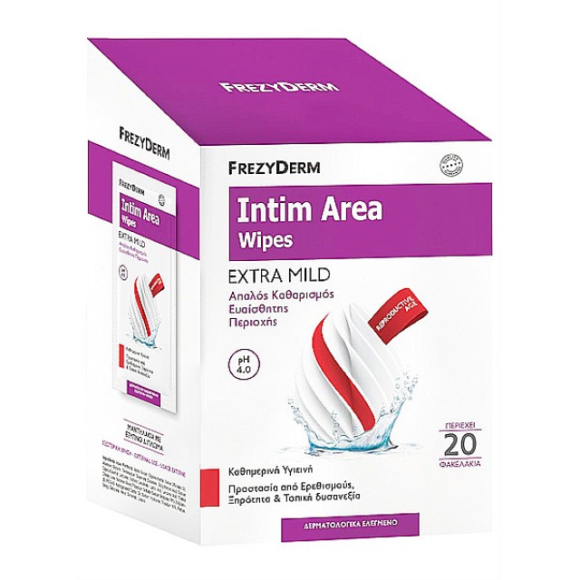 Frezyderm Intim Area Wipes Extra Mild 20 φακελάκια