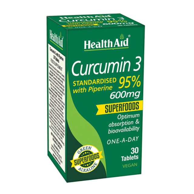 Health Aid Curcumin 3 600mg 30 ταμπλέτες