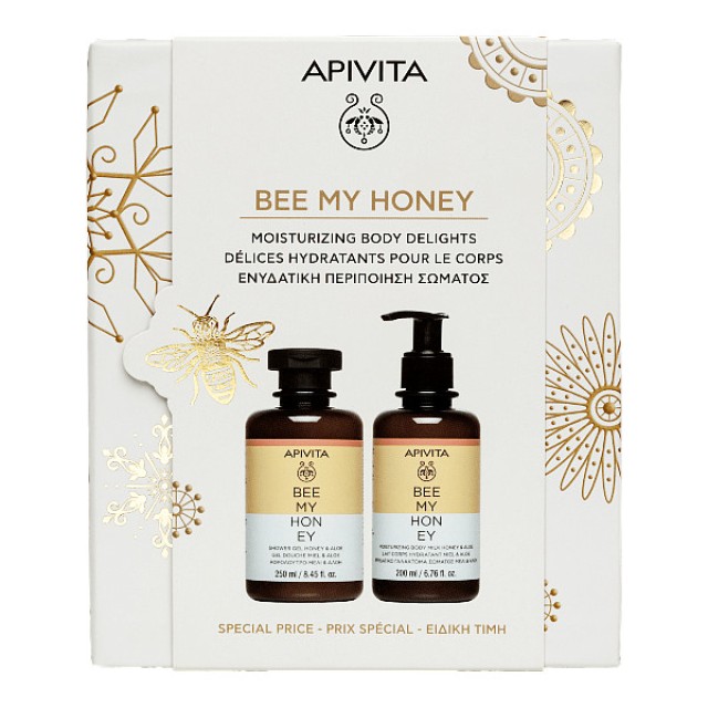 Apivita Bee My Honey Shower Gel 250ml & Body Milk 200ml