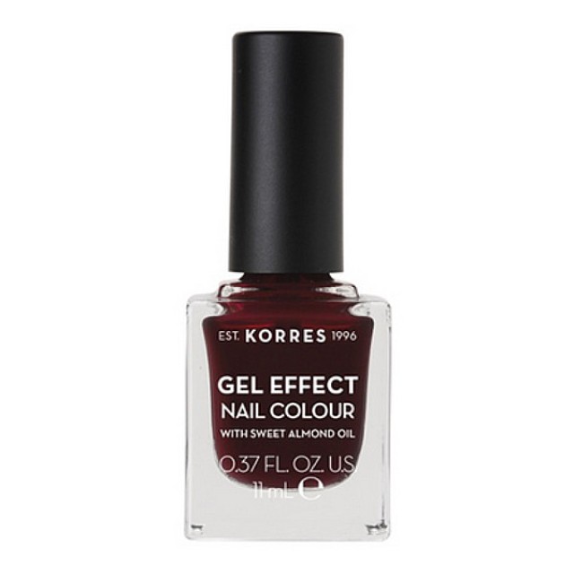 Korres Gel Effect Nail Colour 57 Burgundy Red 11ml