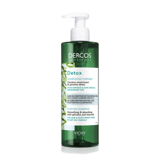 Vichy Dercos Nutrients Detox Purifying Shampoo Για Λιπαρά Μαλλιά 250ml