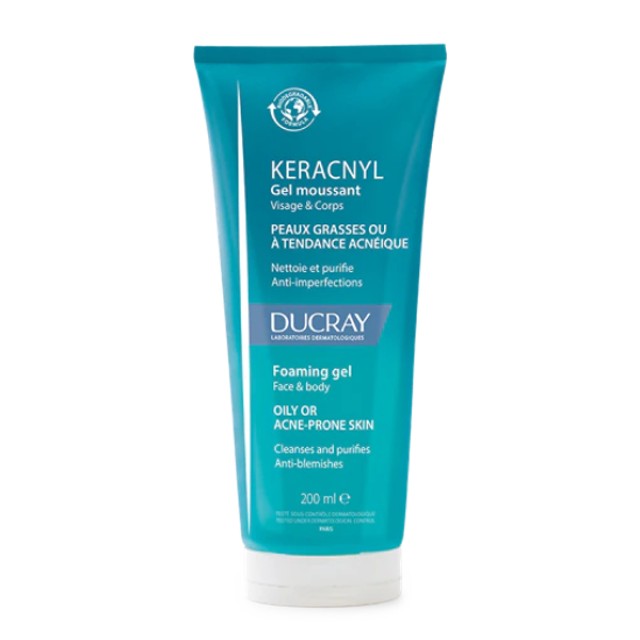 Ducray Keracnyl Gel Moussant Για Δέρμα Mε Tάση Aκμής 200ml