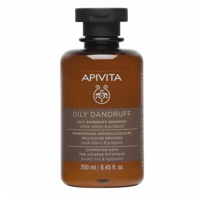 Apivita Oily Dandruff Shampoo Against Greasy Dandruff With White Willow & Propolis 250ml