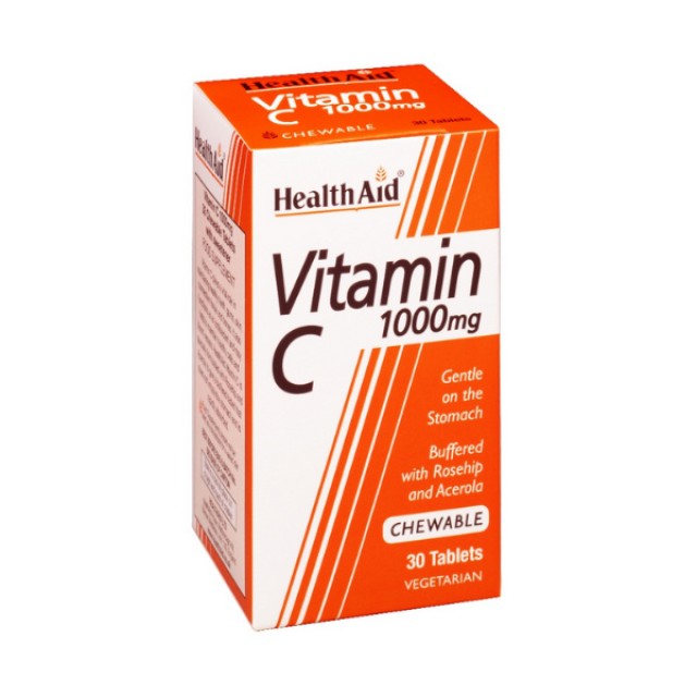 Health Aid Vitamin C 1000mg with Rosehip & Acerola 30 chewable tablets