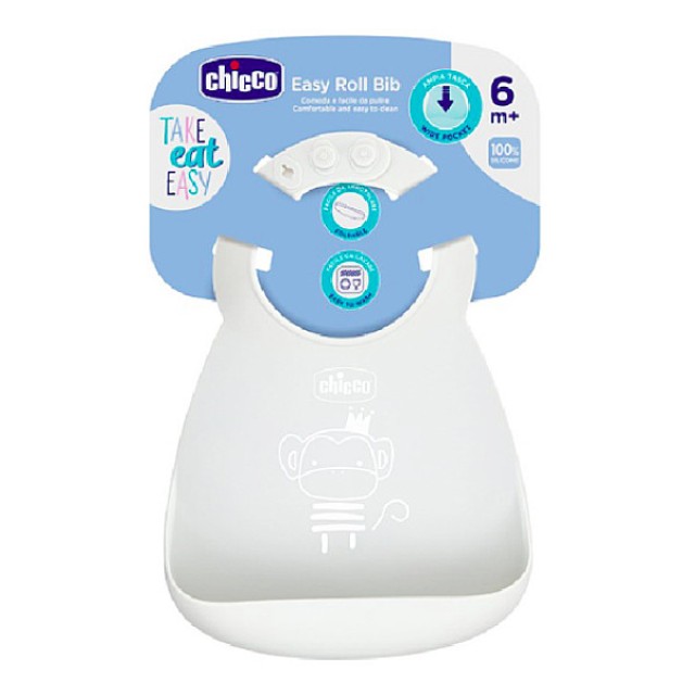 Chicco Τραχηλιά Σιλοκόνης Γκρι 6m+ 1 τεμάχιο