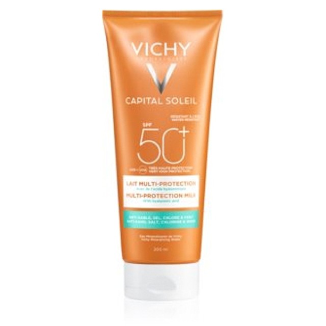 Vichy Capital Soleil Αντηλιακό Γαλάκτωμα Προστασίας Beach Protect Για Πρόσωπο & Σώμα SPF 50+ 200ml