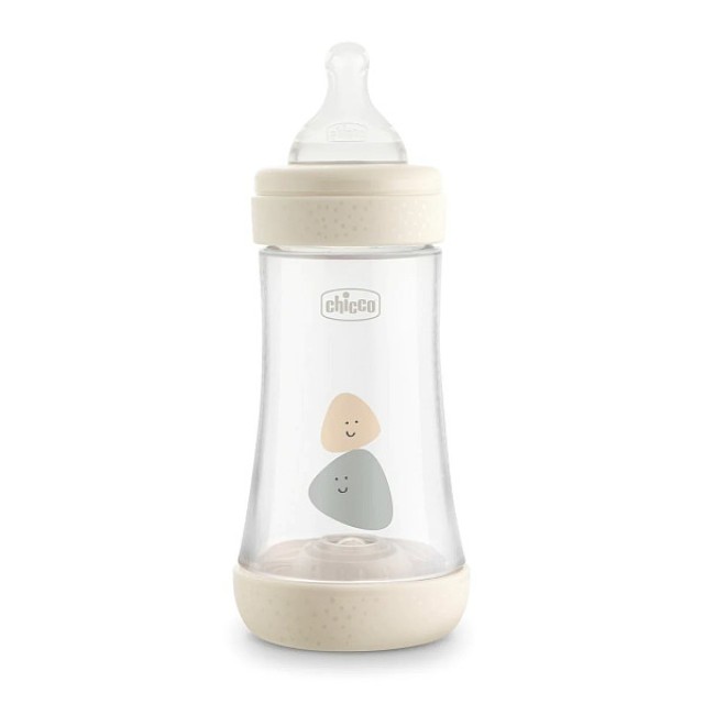 Chicco Perfect 5 Πλαστικό Μπιμπερό Γκρι 2m+ 240ml
