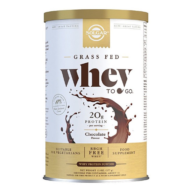 Solgar Whey to Go Protein Chocolate Powder 377g