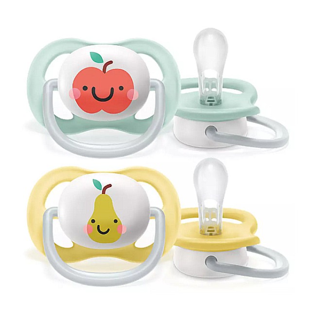 Philips Avent Ultra Air Happy Orthodontic Pacifier Pear-Pear 0-6m 2 pieces