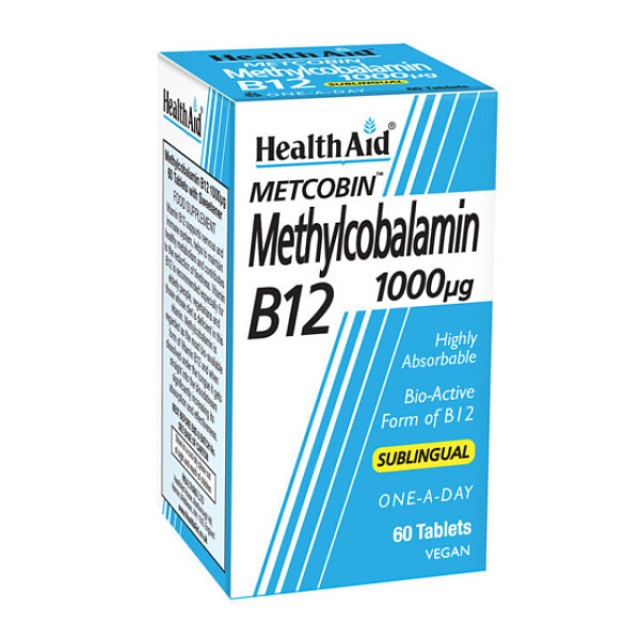 Health Aid Metcobin Methylcobalamin B12 1000μg 60 tablets