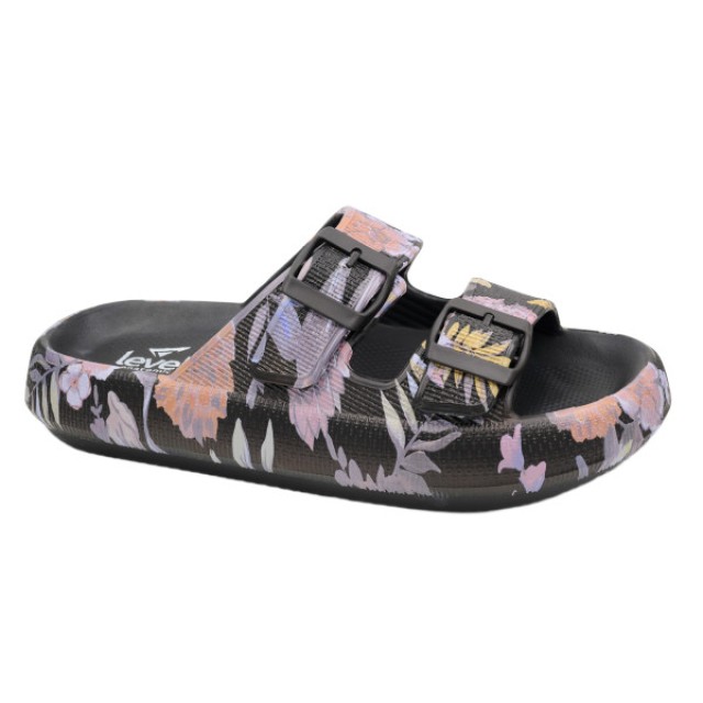 Level Anatomic Sandals 170-C8 Black Floral No. 41