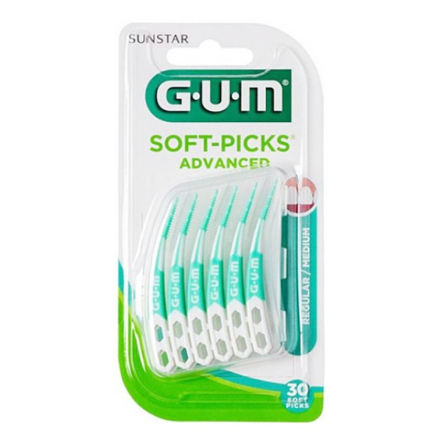 Gum Soft-Picks Advanced Μεσοδόντια Bουρτσάκια Medium 30 τεμάχια