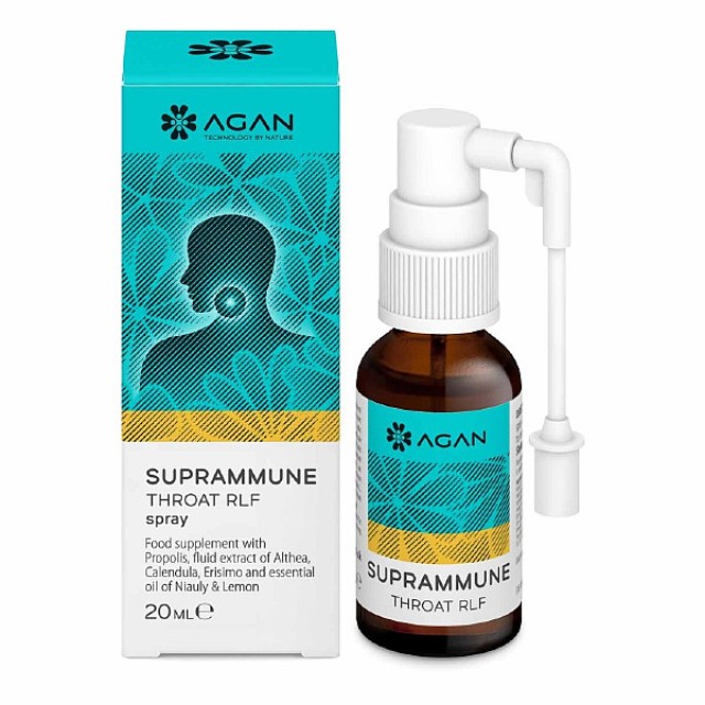 Agan Suprammune Throat Relief Spray για τη Βραχνάδα, το Βήχα & τον Ερεθισμένο Λαιμό 20ml