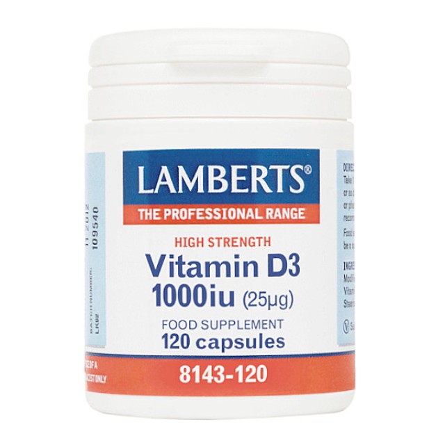 Lamberts Vitamin D3 1000iu 120 κάψουλες