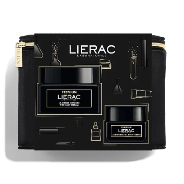 Lierac Premium The Silky Cream 50ml & The Eye Cream 20ml & Βελούδινο Νεσεσέρ