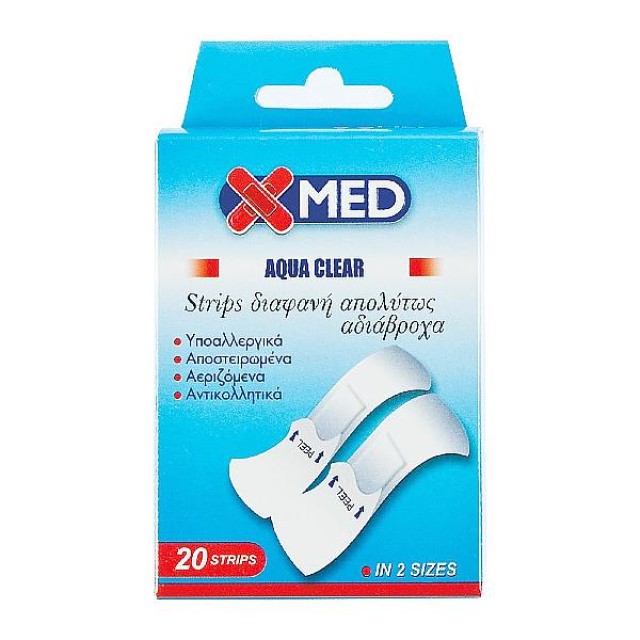 X-Med Aqua Clear Strips σε 2 Μεγέθη 20 τεμάχια