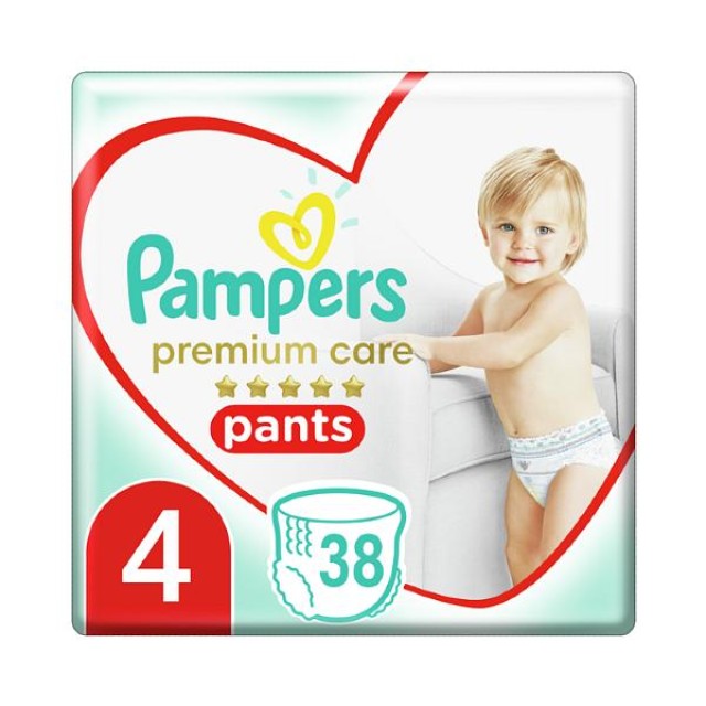 Pampers Premium Care Pants No. 4 (9-15 Kg) 38 τεμάχια