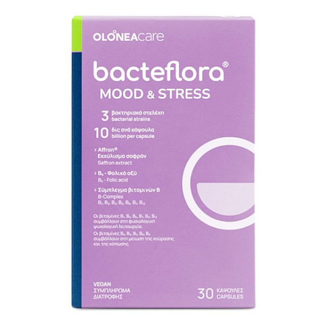Olonea Bacteflora Mood and Stress 30 κάψουλες