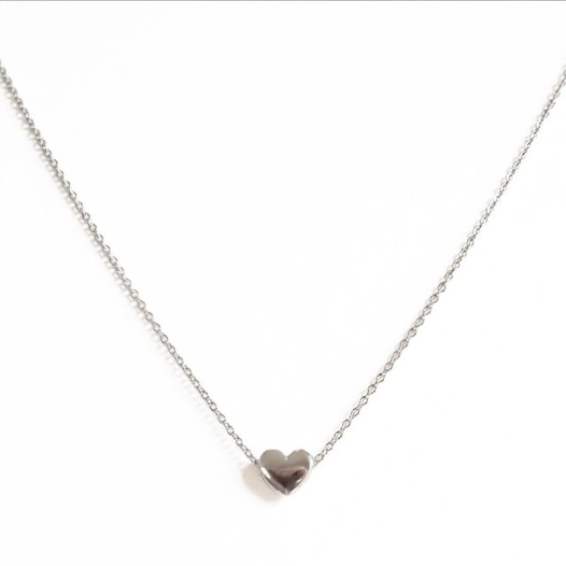 Farma Bijoux Υποαλλεγικό Κολιέ Ασημί με Καρδιά 40/45cm