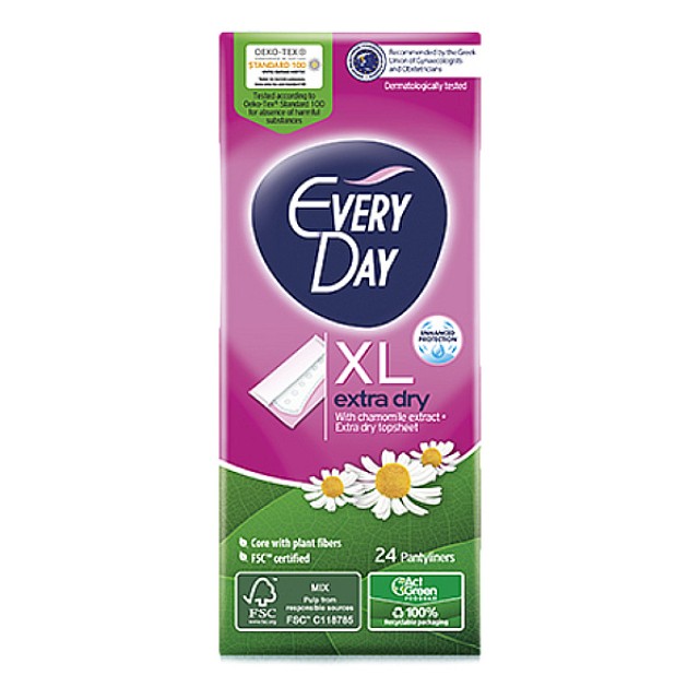 EveryDay Extra Dry Extra Long 24 sanitary napkins